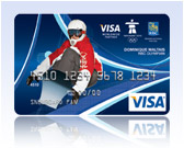 Snowboarder Visa Olympic Gift Card