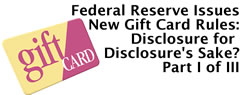 Federal Reserve Publishes Gift Card Rules